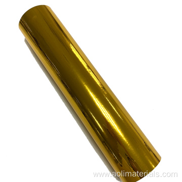 Gold metalized pet film for thermal lamination